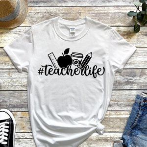 TEACHERLIFE Tee Shirt Unisex T-Shirt White